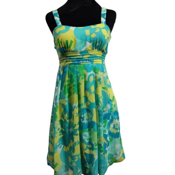 I.N. San Francisco Sleeveless Abstract Print Mini Summer Dress Women's Size 5 - Picture 2 of 10